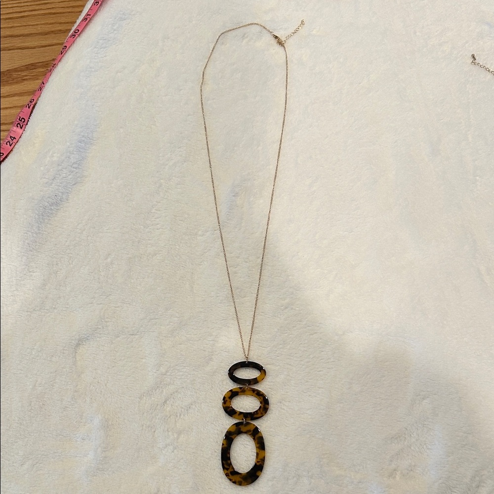 Tortoiseshell Pendant Necklace